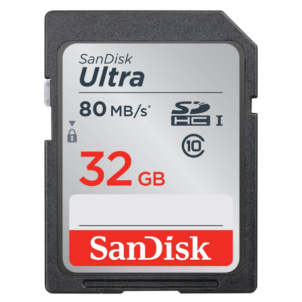 Карта пам'яті SanDisk 32 ГБ SDHC C10 UHS-I R80 МБ/с Ultra